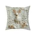 thumbnail image 2 of Cheapark 18x18 Inches White Winter Christmas Pillow Covers - Holiday-Style Decorative Cushion Cases, Elevates Sofa, Bed & Couch Ambiance, 2 of 3
