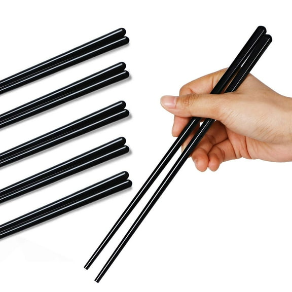 Porcelain Chopsticks Set of 5, Ceramic Chinese Chopsticks Easy To Clean, 9.6-Inch