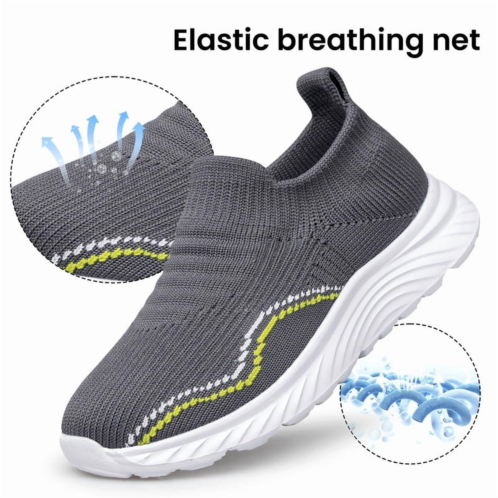 vibdiv Boys Girls Shoes Tennis Running Sneakers Breathable Non-Slip Kids Shoes Grey Little Kid Size 12.5