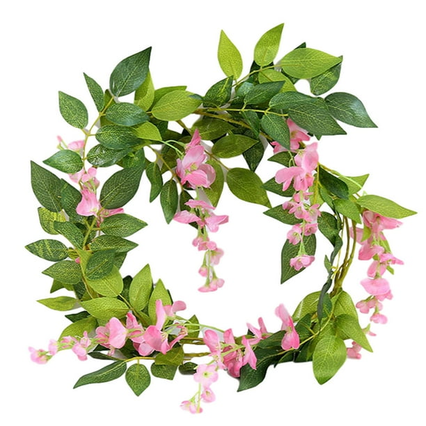 Guirnalda de flores artificiales Simulación Guirnalda floral Puerta Ventana Colgante de pared Vid de flor de plástico falso, Blanco Inevent HA8004-01B