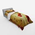 thumbnail image 3 of Ambesonne Vintage Bedding Set 4 Pcs, Poppy Flowers Bohemian, Queen, Pale Brown Vermilion, 3 of 3