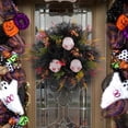thumbnail image 2 of Oferta por tiempo limitado!Guirnalda de esqueleto de Halloween decoración malla rosa cabeza de fantasma, 2 of 8