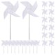 thumbnail image 1 of White Plastic Pinwheels DIY Toy for Decor 24Pcs Handmade Pinwheels, 1 of 4