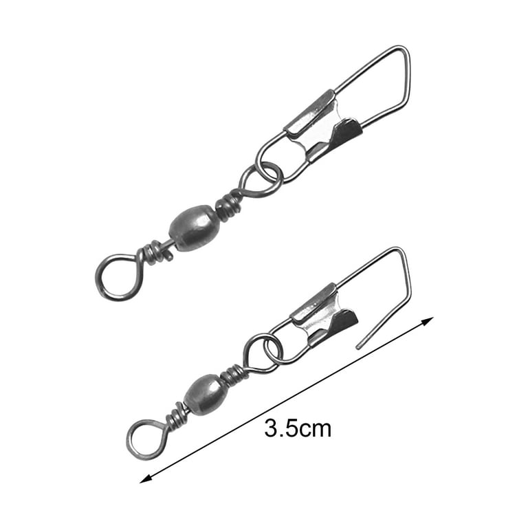 Cheers.US 100Pcs Barrel Snap Swivel Fishing Accessories, Premium Fishing  Gear Equipment with Ball Bearing Swivels Snaps Connector for Quick Connect  Fishing Lures 