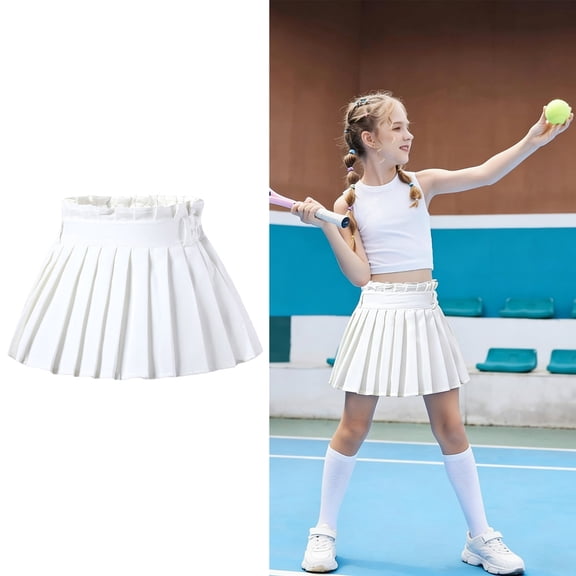 School Uniform Skirt for Girls High Waisted Pleated Scooter Skirt with Lining Shorts Back To School Clothes for Kids Girls Clothes for Kids Girls 2-4 Years