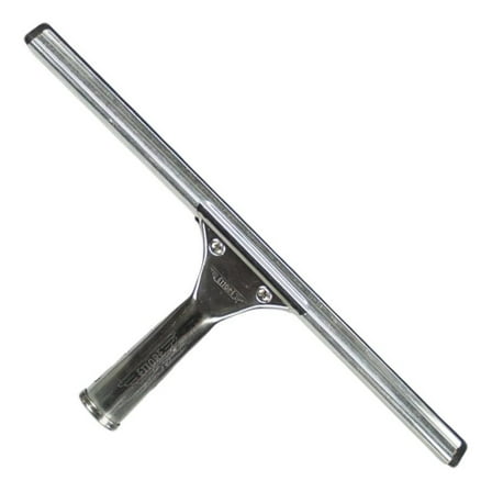 12" Stainless Steel Window Squeegee - Professional Grade Streak-Free Rubber Blade - Fits Most Tapered Poles - Complete Window Cleaning Tool