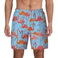 thumbnail image 2 of Goofa Flamingo Printed Men's Swim Trunks Board Shorts Quick Dry Mens Swimming Trunks with Compression Liner,Breathable Fit Hawaii Beach Shorts-Large, 2 of 9