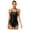 A Black, variant on Xnihocha Women's Latin Jazz Dance Leotard Dress Sparkling Sequin Dance Performance Bodysuit+Hat+Gloves A Black XXL