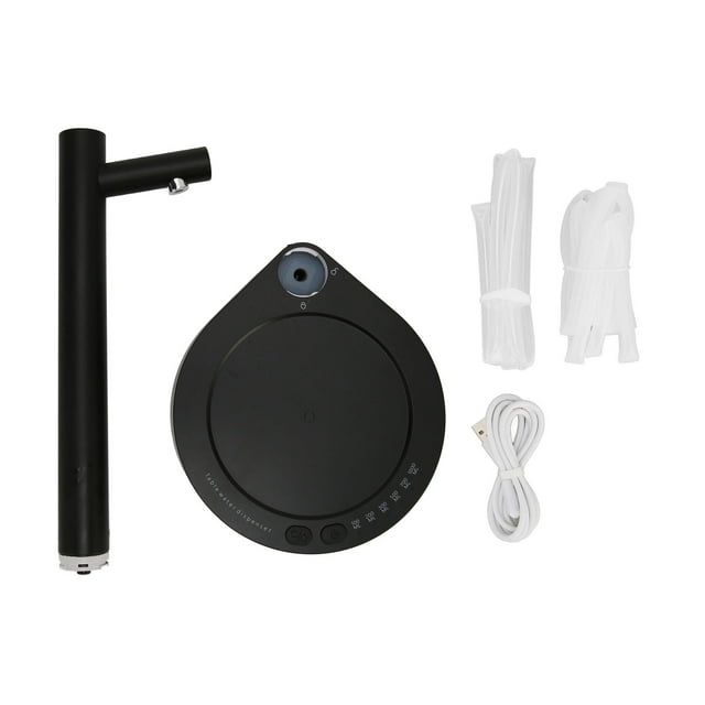 Dispensador de agua inteligente de 5 galones, 7 niveles, carga USB, universal, color negro