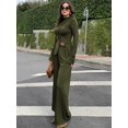 thumbnail image 5 of Conjuntos de 2 piezas para mujer, recién llegados, conjuntos sexys para discoteca, conjuntos de dos piezas en negro y verde, conjuntos de pantalones y parte superior, trajes, ropa, 5 of 5