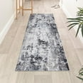 thumbnail image 1 of YUSAZENS 5 x 7 Non-Slip Washable Rug Runner, Abstract Soft Carpet with Rubber Backing, Durable Long Runner for Hallways, Kitchen, Bedroom, Bathroom, Entryway Light Gray, 1 of 6