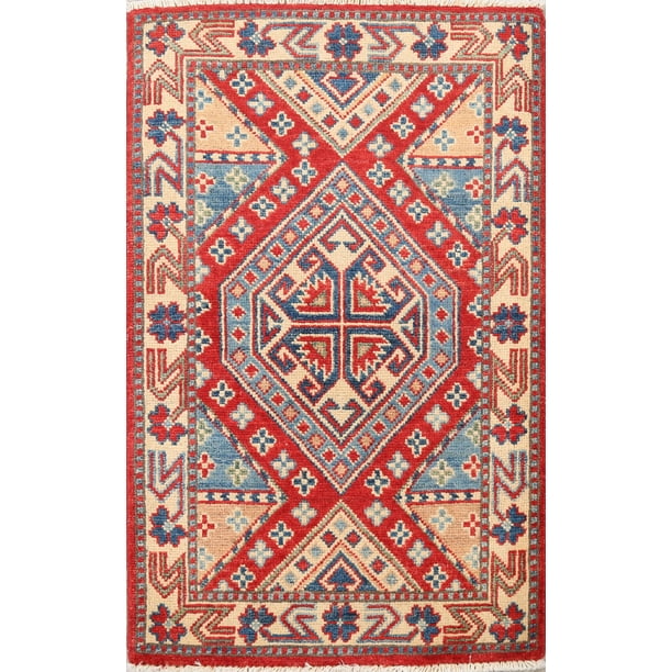 Geometric Super Kazak Oriental Kitchen Size Area Rug Handmade Carpet 2x3 Walmart Com Walmart Com