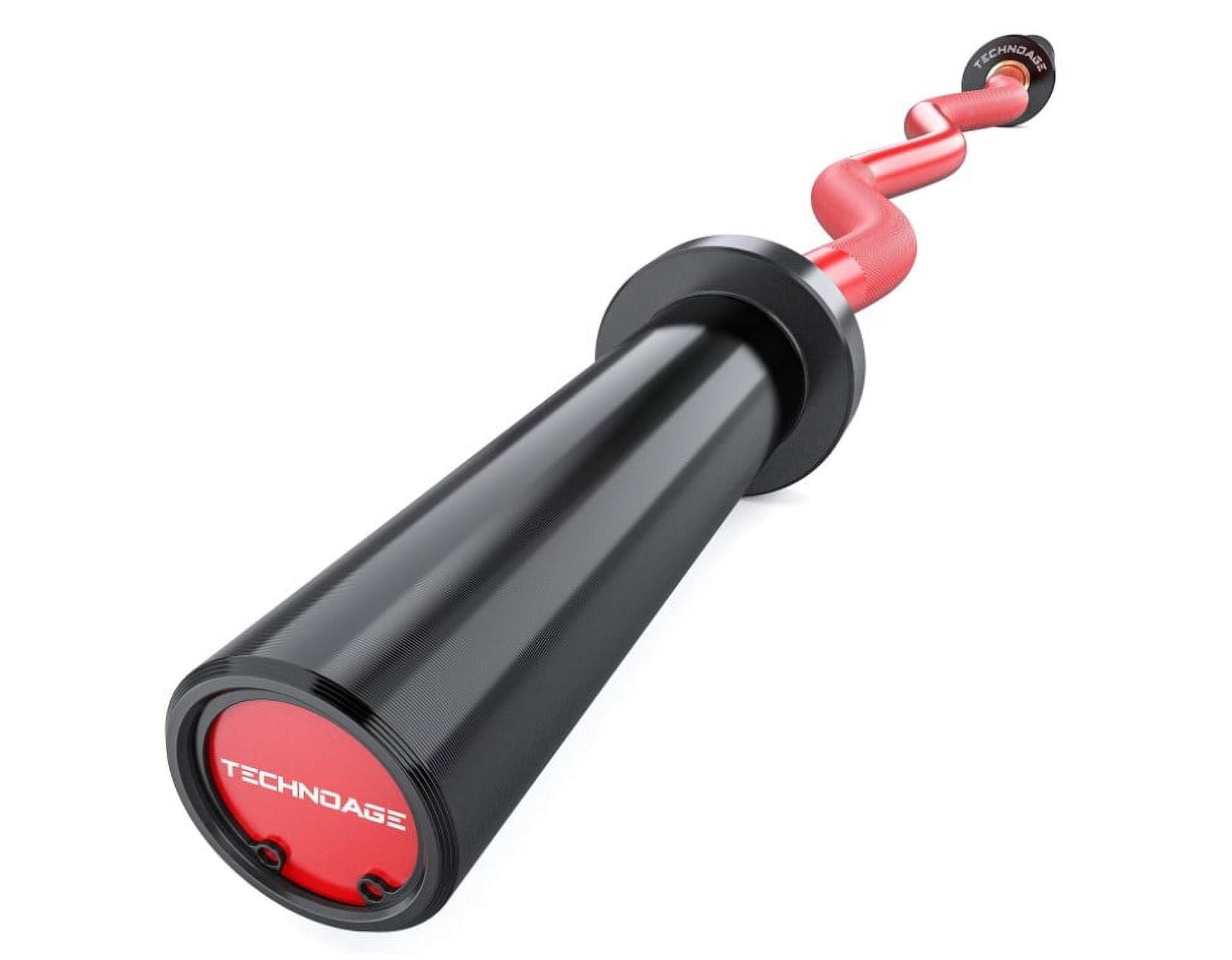47"EZ Curl Barbell Bar, 500lb Capacity EZ Curl Bar for Weight Lifting, Biceps, triceps, Back/LegGroup exerciseCurling Bar Fit 2” Standard Weights - 2 Spring Collars