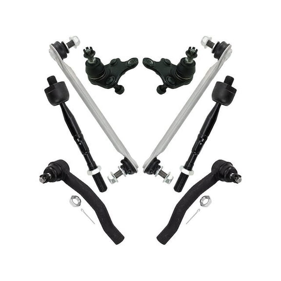 Front Ball Joint Sway Bar Link Tie Rod End Kit 8 Piece - Compatible with 2018 - 2022 Toyota Camry 2019 2020 2021