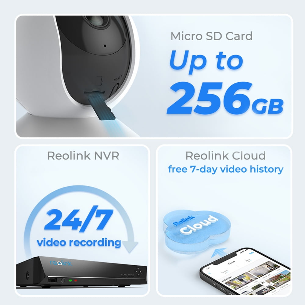 Reolink E1 Pro 5MP Smart Indoor WiFi Security Camera, 360° Pan Tilt, Auto Tracking, Baby Crying Detection, Pet & Person Detection, Two-Way Audio, Dual-Band 2.4/5GHz WiFi, Night Vision, microSD Storag