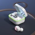 thumbnail image 3 of Auriculares inalámbricos in-Ear auriculares inalámbricos, auriculares 5,0 auriculares inalámbricos auténticos graves profundos 48 tiempo de tiempo de tiempo de blanco, 3 of 8