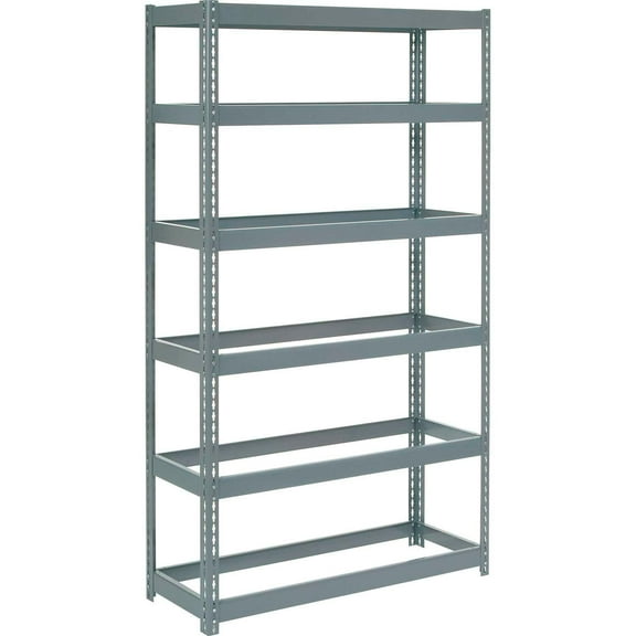 Global Industrial Extra Heavy Duty Shelving 48"W x 18"D x 96"H With 6 Shelves, No Deck, Gray