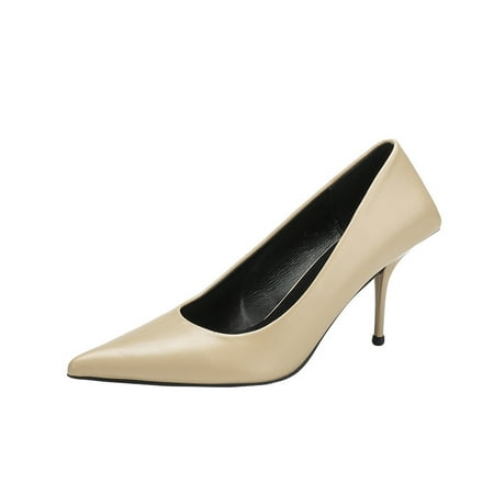 

Women Formal Pointed Toe Pumps High Heel Sexy Stilettos Slip On Office Cute Evening Dress Shoes Solid Color Patent Elegant High Heels