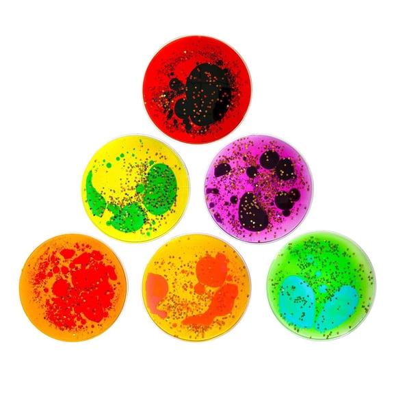 Juego de 6 tapetes sensoriales de gel líquido suave para bebés y niños de 3 a 4 años. Estos tapetes sensoriales acuáticos son... Redondo