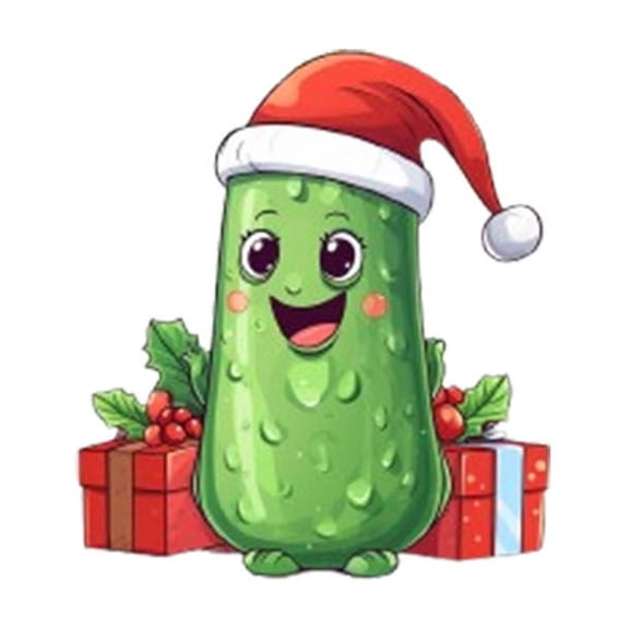 Coollooc Cucumber Xmas Tree Hangings Ornaments, Pickle Ornaments for Christmas Tree, Cute Mini Cucumber Christmas Pendant for Christmas Tree House Decor Xmas Holiday Party Gift