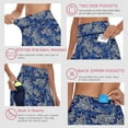 thumbnail image 5 of Women’s Knee Length Golf Skort Long Tennis Skirt with Inner Shorts Pockets High Waist Athletic Workout Skirt UPF50+, 5 of 6