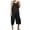 Black, variant on gakvbuo Jumpsuits For Women Summmer Dressy Wedding Fashion Womens Ethnic Style Solid Cold Shoulder Suspender Cami Pants Jumpsuit
