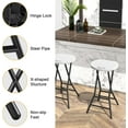 thumbnail image 4 of Folding Stool, 2 Pack 24 inch Bar Stools with Handle, Metal and Plastic Foldable Stool for Adults Portable, Collapsible Round Folding Bar Stool Chair for Home Kitchen, 550lbs Capacity, White, 4 of 7