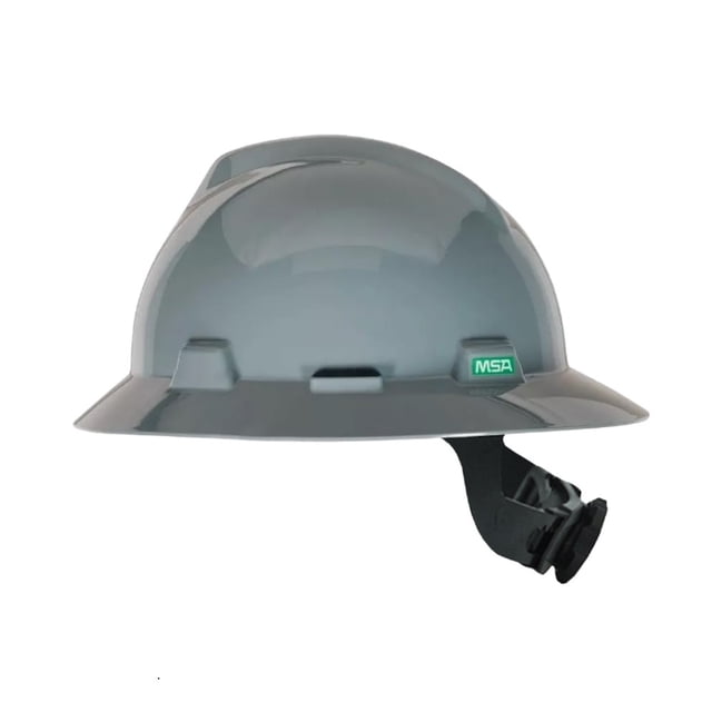 Casco MSA V-Gard Color Gris con Ala Ancha