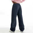 thumbnail image 4 of EANJE Men's Baggy Sweatpants Casual Elastic Waist Wide Leg Pants Solid Loose Fit Lounge Trousers with Side Pockets for Daily Streetwear Navy XL, 4 of 5