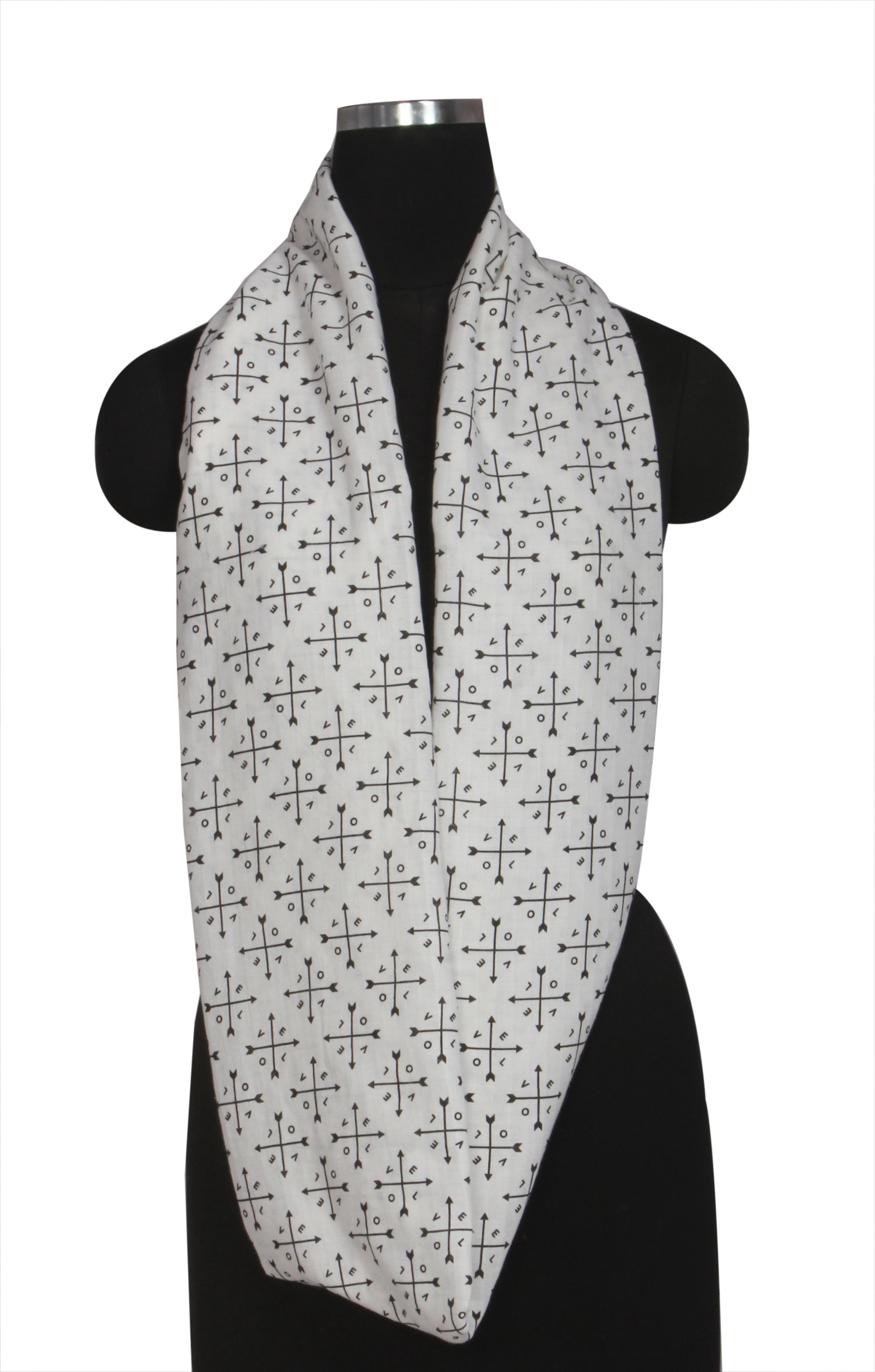 Bacati - Love Black Muslin Nursing Scarf