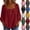 Red, variant on WAGUTH Women's Cotton Linen Tops 3/4 Puff Sleeve Square Neck Button Down Shirts Summer Casual Tees S-XXL,Red,L