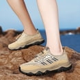 thumbnail image 2 of Men'S Breathable Mesh Slip-On Sneakers - with Non-Slip Rubber Sole, Black & Tan Design, Lace-Up Low Tops for All-Day Comfor ，Lightweight Casual Athletic Shoes, 2 of 9