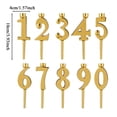 thumbnail image 2 of Linnome Reusable Number Birthday Candle Set 0-9, Gold Cake Topper Adjustable Stand for Party, 2 of 8