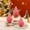 Red, variant on Lilgiuy Mini Christmas Tree Ornaments, Multicolor Luminous Christmas Tree, Miniature Christmas Tree Tabletop Decoration, Xmas Tree Gifts for Your Family or Friends ,1.5"x0.945", Pink