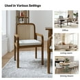 thumbnail image 5 of Tina's Home Rattan Dining Chairs Set of 4 Armchairs Removable Cushion Wood Legs Home Kitchen Restaurant Acorn, 5 of 9