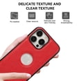 thumbnail image 3 of for iPhone 16 Pro Max Back Case, Classic Premium PU Leather Drop Protective Ultra Slim Shockproof Anti-Scratch Anti-scratch Phone Case Hard Back Cover for iPhone 16 Pro Max, Red, 3 of 7