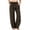 Coffee #057, variant on Drawstring Cotton Linen Pants Flowy Gauze Wide Leg Beach Trousers Casual Summer Lightweight Boho Bottoms Coffee M