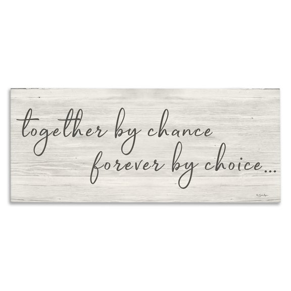 Stupell Industries French Country Together By Chance Romantic Phrase Canvas Art, 24 x 10, by Susie Boyer