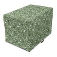thumbnail image 1 of Plant Watercolor Dog Crate Cover, Close up Scene of Graphic Monstera Leaves, Easy to Use Pet Kennel Cover Small Dogs Puppies Kittens, 7 Sizes, Reseda Green Multicolor, by Ambesonne, 1 of 6