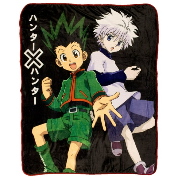 Hunter x Hunter - Gon Freecss & Killua Throw Blanket 45"x 60" Official Hunter X Hunter Merch - Super Soft Anime Merch Plush Throw Blanket