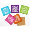 thumbnail image 2 of Inkdotpot Set of 6 Drink Coasters Easy Clean 4-Zoll SquareCoastersCork Base-Reusable- Quotes, 2 of 8