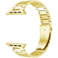 thumbnail image 3 of PINHEN Metal Strap Compatible with Apple Watch Strap, 38mm 40mm 41mm Stainless Steel Replacement Band Bracelet Compatible with iWatch Series 8/7/6/SE/5/4/3/2/1 Strap, Gold, 3 of 9