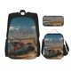 thumbnail image 1 of Balery Deserted Classic Car Landscape Mochila escolar 3 en 1 para niños: mochila resistente con lonchera térmica y estuche para lápices. Mochila escolar para niños y niñas., 1 of 7