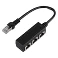 thumbnail image 1 of Adaptador de cable Ethernet RJ45 Mugast 1 macho a 3 hembras negro, 1 of 7