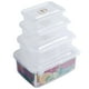 thumbnail image 4 of Caja De Almacenamiento De Plástico 4 Tapa Caja De Almacenamiento De Plástico Cajas De Almacenamiento De Plástico Oganizer Rectángulo transparente, 4 of 8
