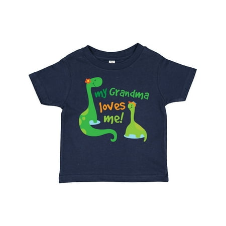 

Inktastic Grandma Loves Me Grandchild Dinosaur Gift Toddler Boy Girl T-Shirt