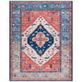 thumbnail image 3 of SAFAVIEH Tucson Barrfind Traditional Machine Washable Area Rug, 9' x 12', Rust/Blue, 3 of 15