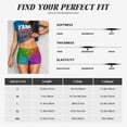 thumbnail image 6 of Lsque Colorful Glitter Pattern High Waisted Biker Shorts for Women-Tummy Control Fitness Athletic Workout Running Yoga Gym Shorts,Moisture-Wicking-, 6 of 9