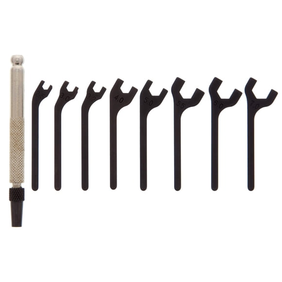 Moody Tools - 9 Pc. Interchangeable Metric Open End Wrench Set; 1hdl, 8Bl - 58-0144