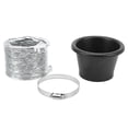thumbnail image 2 of Front Bumper Air Inlet Pipe, Wear Resistant  Air Intake Pipe Funnel Kit Carbon Fiber Style Universal Lightweight  For Most Vehicles, 2 of 8